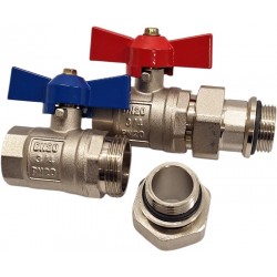 Zawory odcinające ze śrubunkami 3/4" Nordic Tec PL8