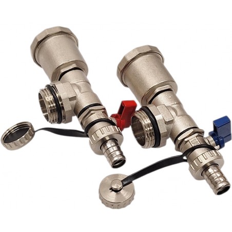 Zawory odpowietrzające i spustowe rozdzielacza podłogówki 8 Nordic Tec PL8