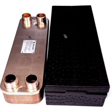 wymiennik płytowy 100kW i otulina termiczna Nordic Tec Ba-95-30 PL5