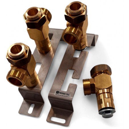 montaż wymiennika płytowego wspornik 3/4" Nordic Tec DN20 PL4