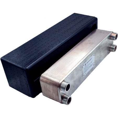 Wymiennik płytowy 100kW Nordic Tec Ba-60-40 i izolacja termiczna PL3