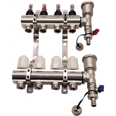 rozdzielacz do podłogówki 4 sekcje Nordic Tec RS-CO-4 PL3