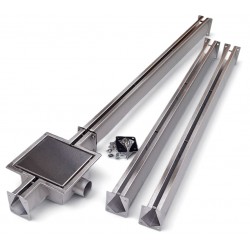 Odpływ garażowy z pokrywą Full-Inox 3 kanały odwodnienia Nordic Tec PL