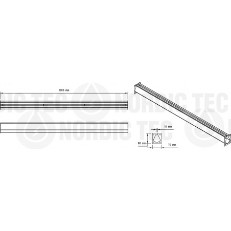 Odpływ garażowy Pokrywa FULL-INOX 2m-3m-4m| Nordic tec Wybór długości