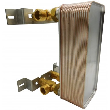 Wymiennik 15 płytowy z przyłączami 1 cal