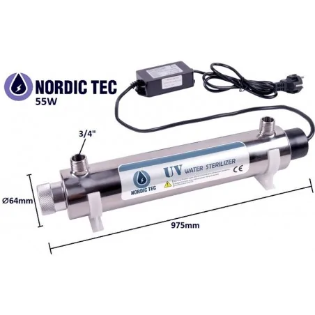 Sterylizator UV do wody NORDIC TEC / PHILIPS UV 55W-PH o mocy 55W