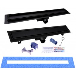 Odpływ liniowy CZARNY FULL-BLACK Pod Płytkę 70