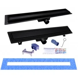 Odpływ liniowy CZARNY FULL-BLACK Pod Płytkę 70