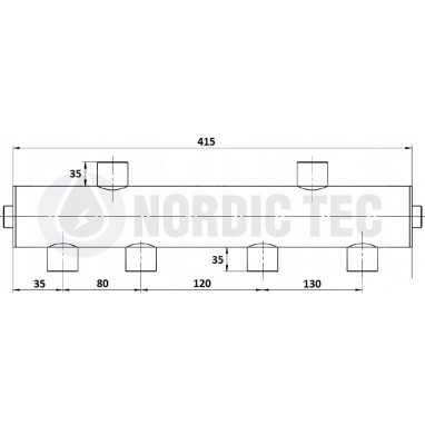 Sprzęgło hydrauliczne Nordic Tec 6 rysunek techniczny