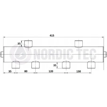 Sprzęgło hydrauliczne Nordic Tec 6 rysunek techniczny