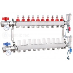 Rozdzielacz nierdzewny Nordic Tec INOX 10 obwodów