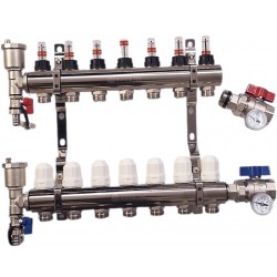 Rozdzielacz ogrzewania do wody lub glikolu na 7 obiegów 2