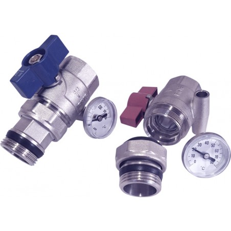 Zawór kulowy z termometrem Nordic Tec 1 cal PL