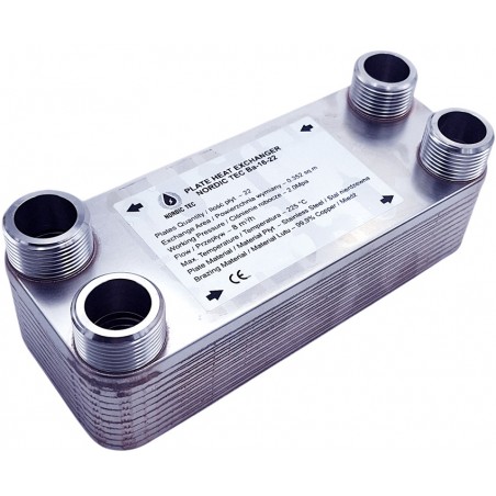 Lutowany płytowy wymiennik ciepła Ba-16-22 30 kW Nordic Tec