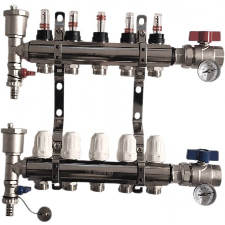 rozdzielacz do podłogówki 5 sekcji Nordic Tec POL9