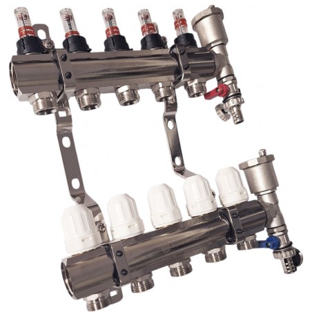 rozdzielacz 5 sekcyjny Nordic Tec Standard z przepływomierzami