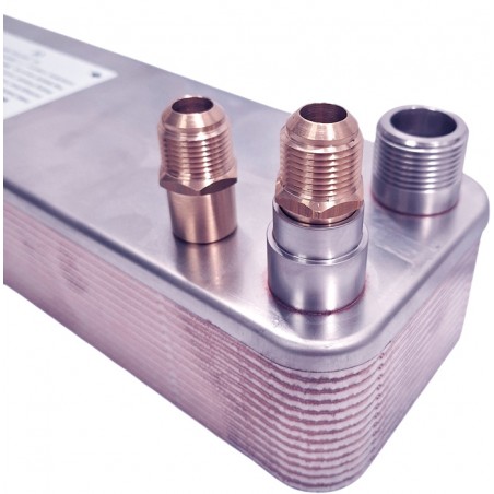 złączki SAE 7/8 na 5/8" i wymiennik ciepła do freonu - Nordic Tec POL80