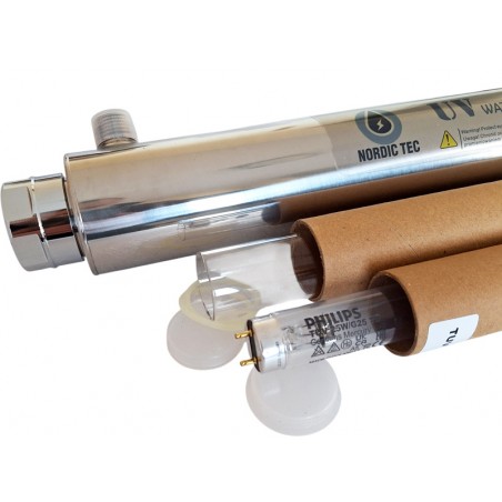 Żarnik Philips w zestawie lampy UV do wody Nordic Tec 25W PL8