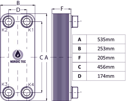 Dimensions - PHE Ba-115-80 2-inch threads