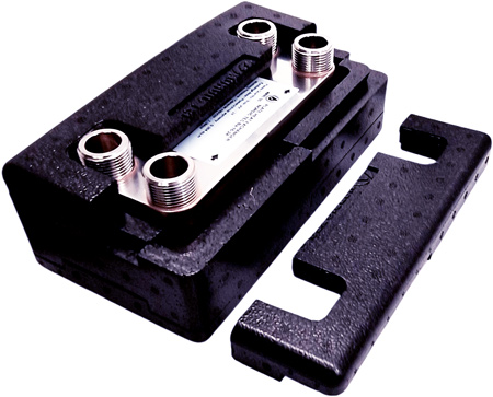 Svettsvetsad plattvärmeväxlare med 24 plattor i stål Nordic Tec Ba-16-26 SE6