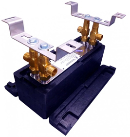 Plate heat exchanger for connecting heat pumps or traditional heating boilers