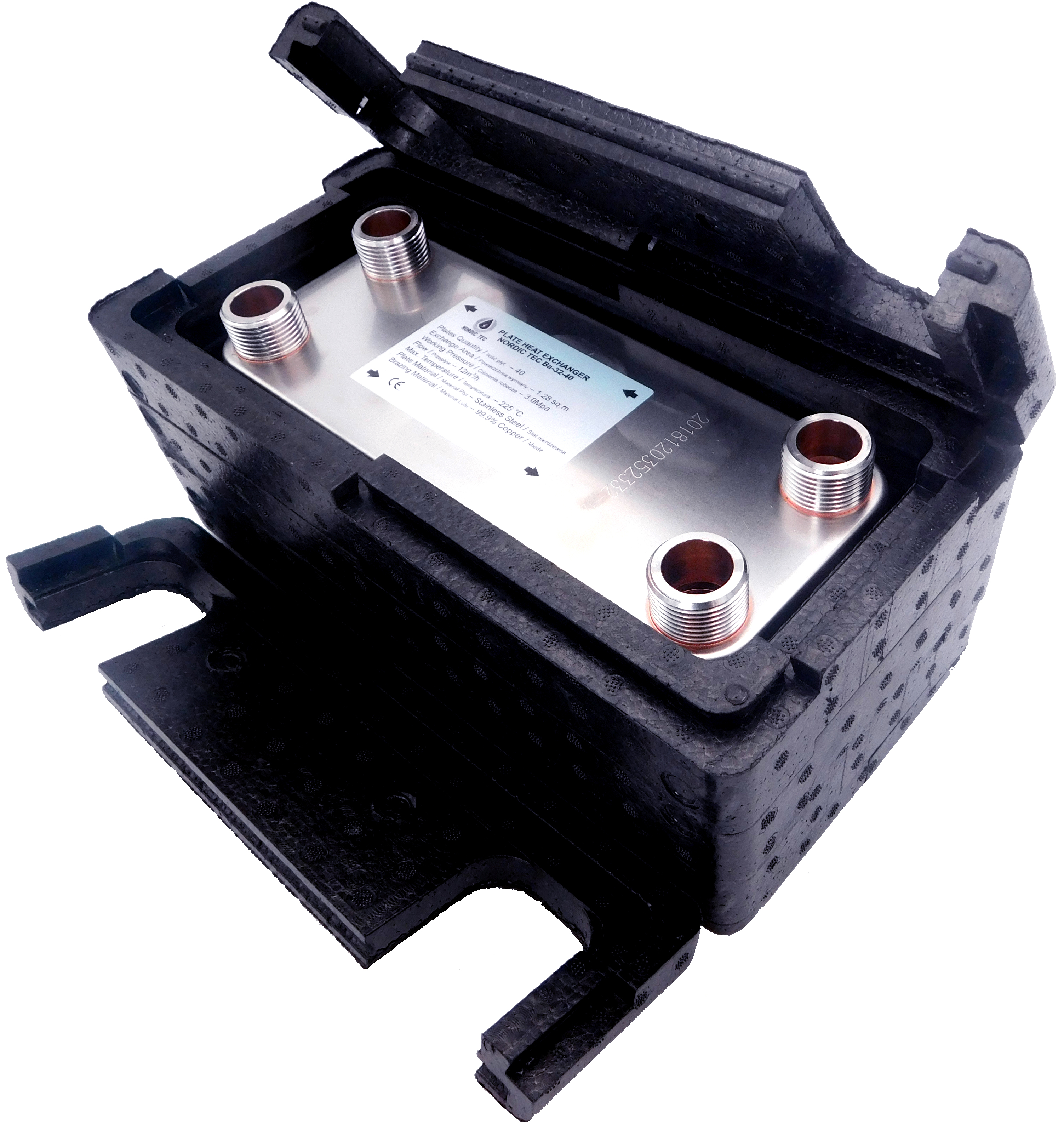125kW 3//4 Intercambiador de placas NORDIC TEC Ba-23-30 30 placas max