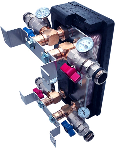 Värmeväxlare 1 tum SVERIGE Nordic Tec Ba-32-20 - 4x 1", 20 plattor