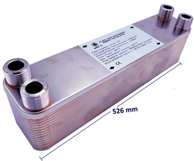 Heat Exchanger for Heat Pump Rotenso 12 kW connecting