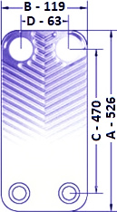 Piastra scambiatori di calore gas-liquido della serie Ba-68-F