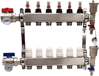 rozdzielacz inox 6 obwodów Nordic Tec PL6