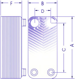 Dimensioni - Scambiatore di calore Ba-60-30