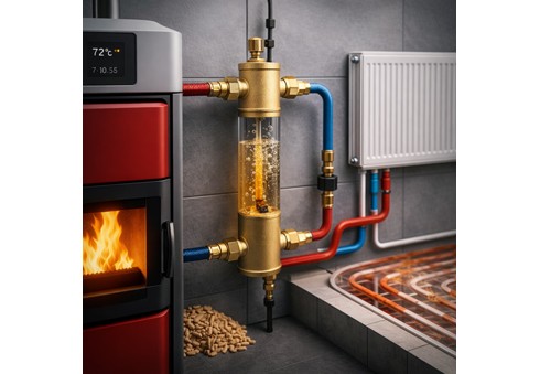 Sprzęgło do pieca na pellet - po co i jak to funkcjonuje?